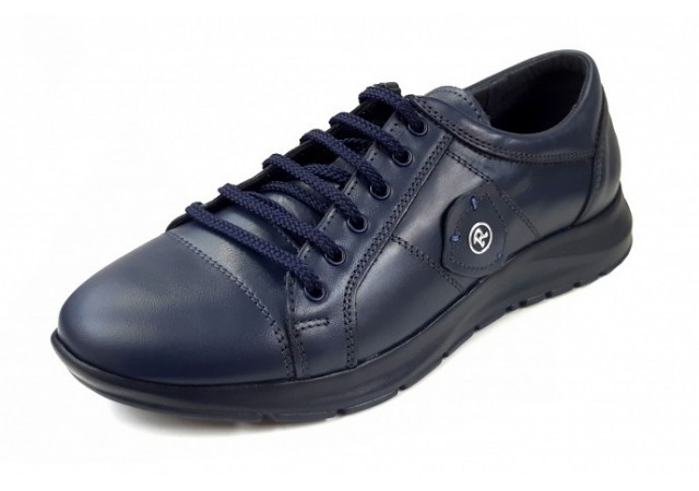 Pantofi barbati casual din piele naturala bleumarin - 501ABS Marimea 39